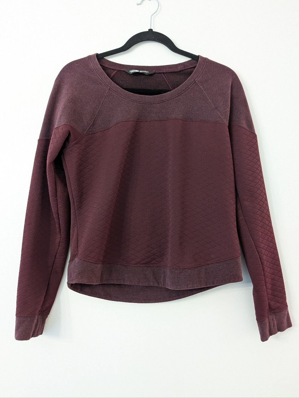 The North Face Mountain Sweatshirt Quilted Pullover Burgundy Women's Small